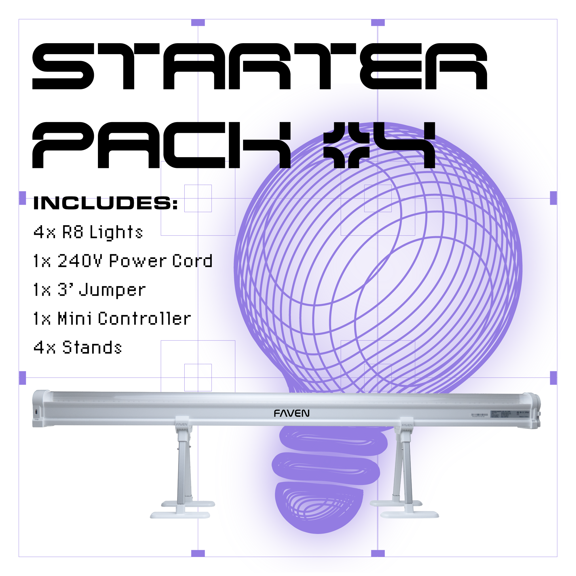 Under Canopy Starter Pack for LED 4x8 240v